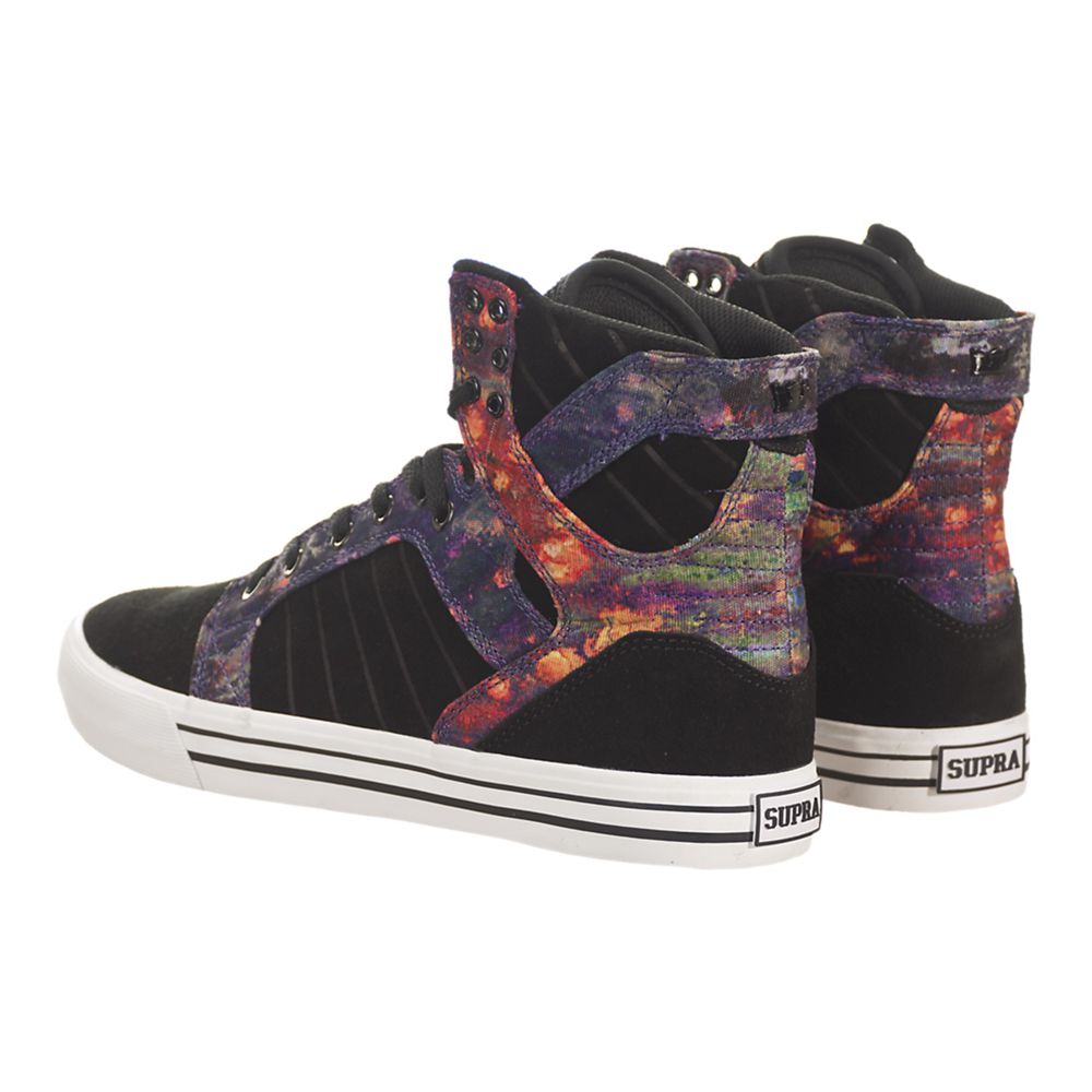 Baskets Montantes Supra SkyTop Noir Multicolore Black/Aurora-White Homme | DFP-26416445